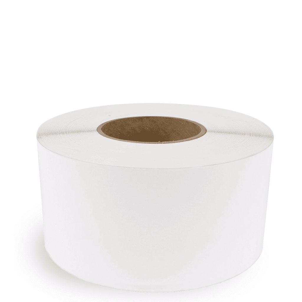 3" Wide Continuous Feed Inkjet Labels 3" Core / 6" OD White- Matte Paper