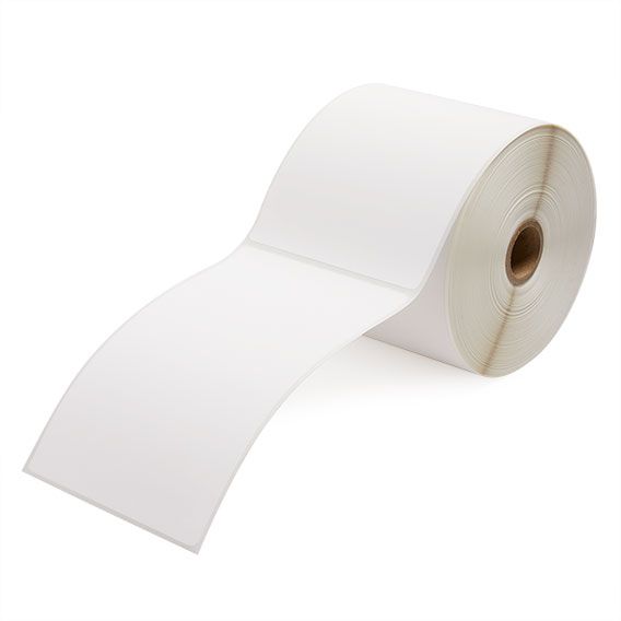 4" x 6" White - Direct Thermal Labels - 1" Core / 5" Outer Diameter (No Perf)