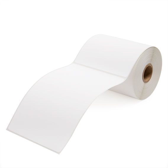 4" x 6.5" White - Direct Thermal Labels - 1" Core