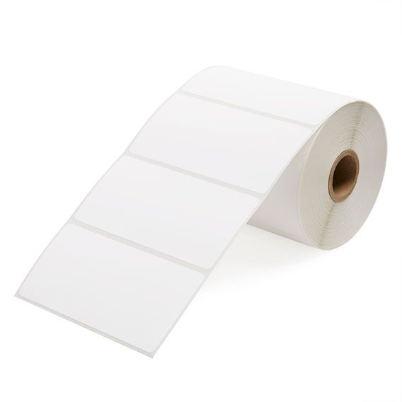 4" x 2" White - Direct Thermal Labels - 1" Core