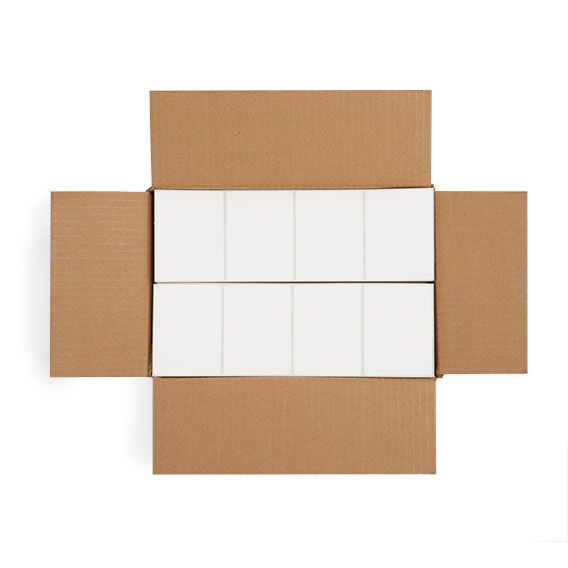4" x 3" White - Direct Thermal Labels - Fanfold - Acrylic