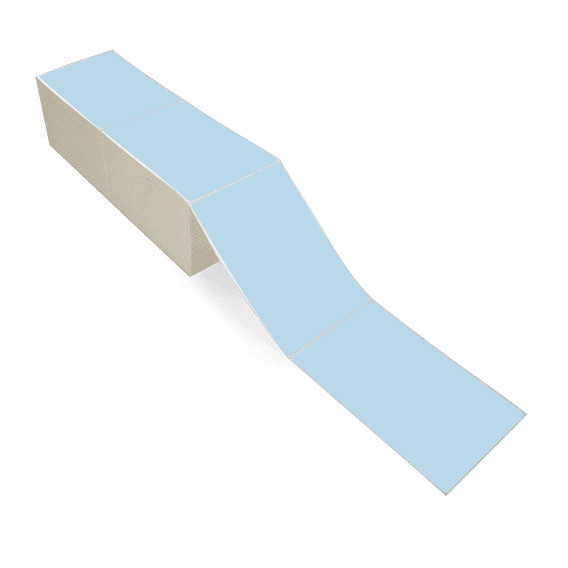 4" x 6" Blue - Thermal Transfer Labels - Fanfold