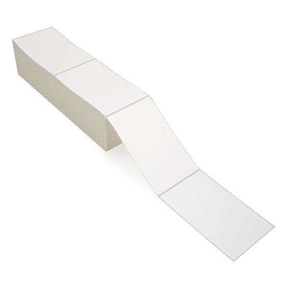4" x 6.5" White - Thermal Transfer Labels - Fanfold