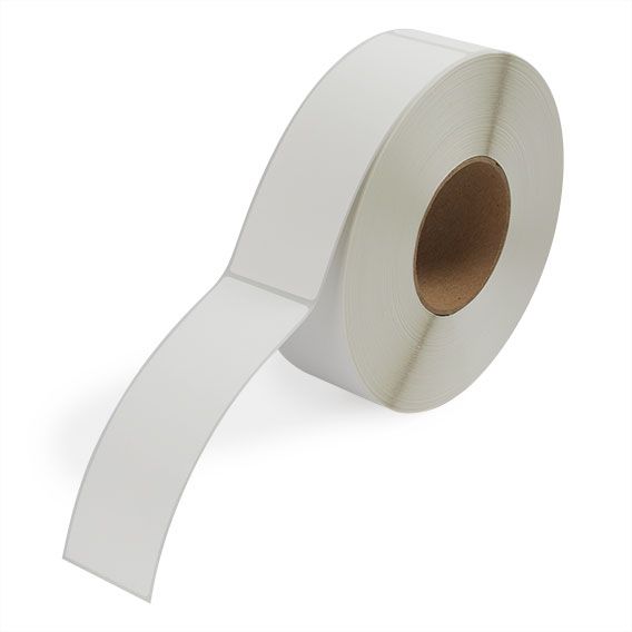 2" x 6" White - Thermal Transfer Labels - 3" Core