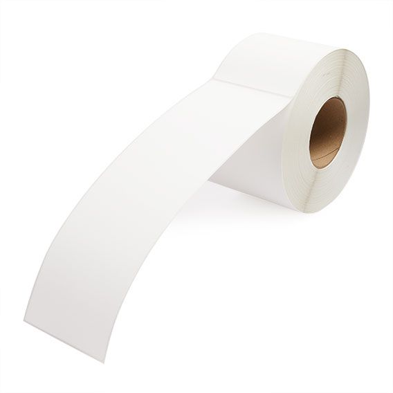 4" x 13" White - Direct Thermal Labels - 3" Core