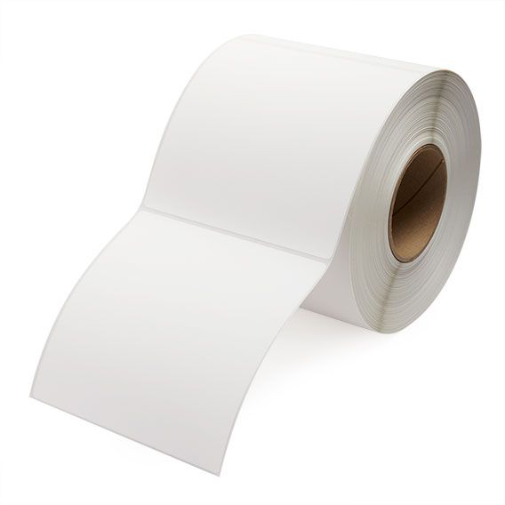 6" x 6" White - Thermal Transfer Labels - 3" Core